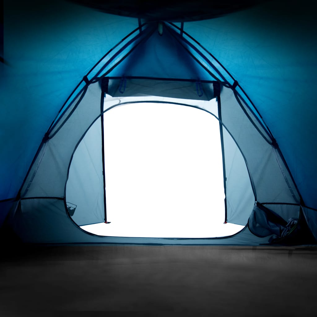 Campingzelt 2 Personen Blau 224x248x118 cm 185T Taft
