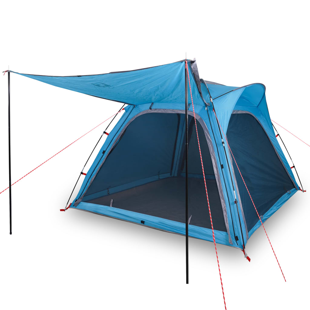 Campingzelt 4 Personen Blau 240x221x160 cm 185T Taft