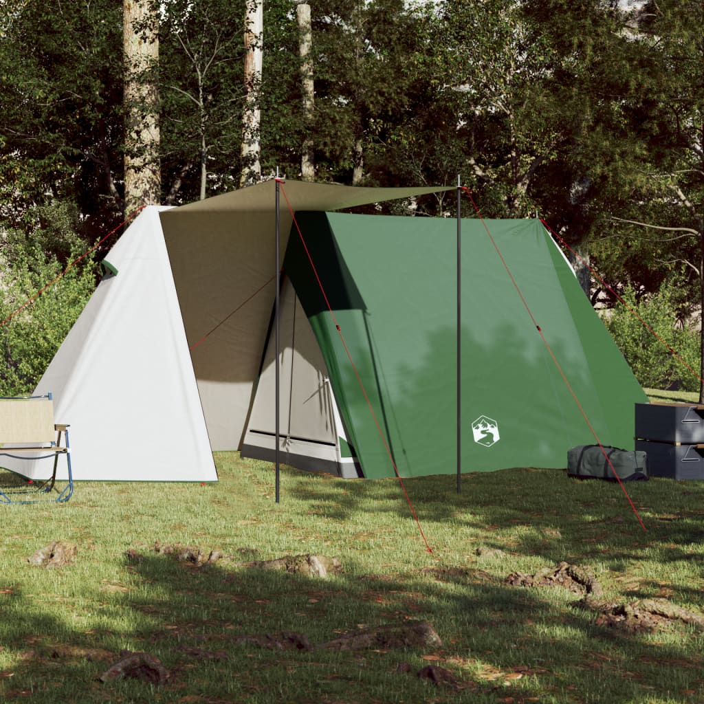 Campingzelt 3 Personen Grün 465x220x170 cm 185T Taft