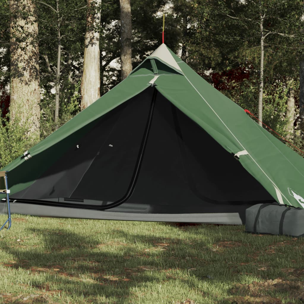 Campingzelt 1 Person Grün 255x153x130 cm 185T Taft