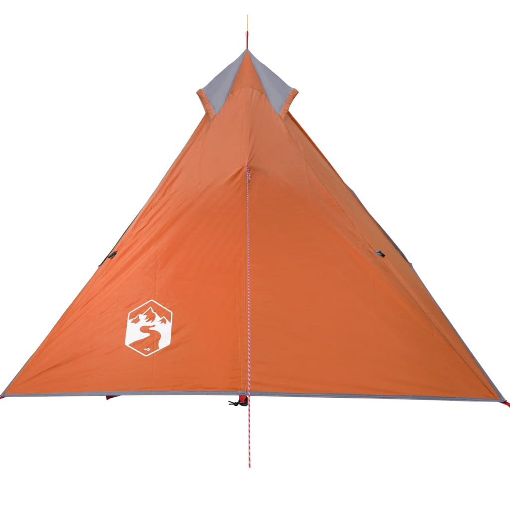 Campingzelt 1 Person Grau & Orange 255x153x130 cm 185T Taft