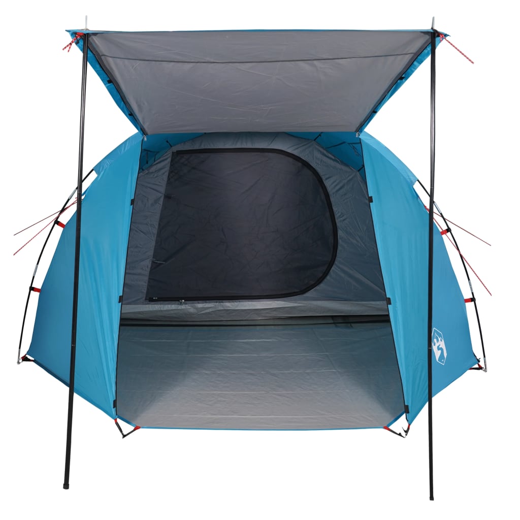 Campingzelt 4 Personen Blau 420x260x153 cm 185T Taft