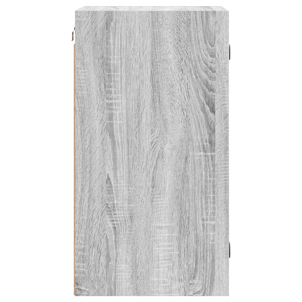 Wandschrank mit Glastüren Grau Sonoma 35x37x68,5 cm
