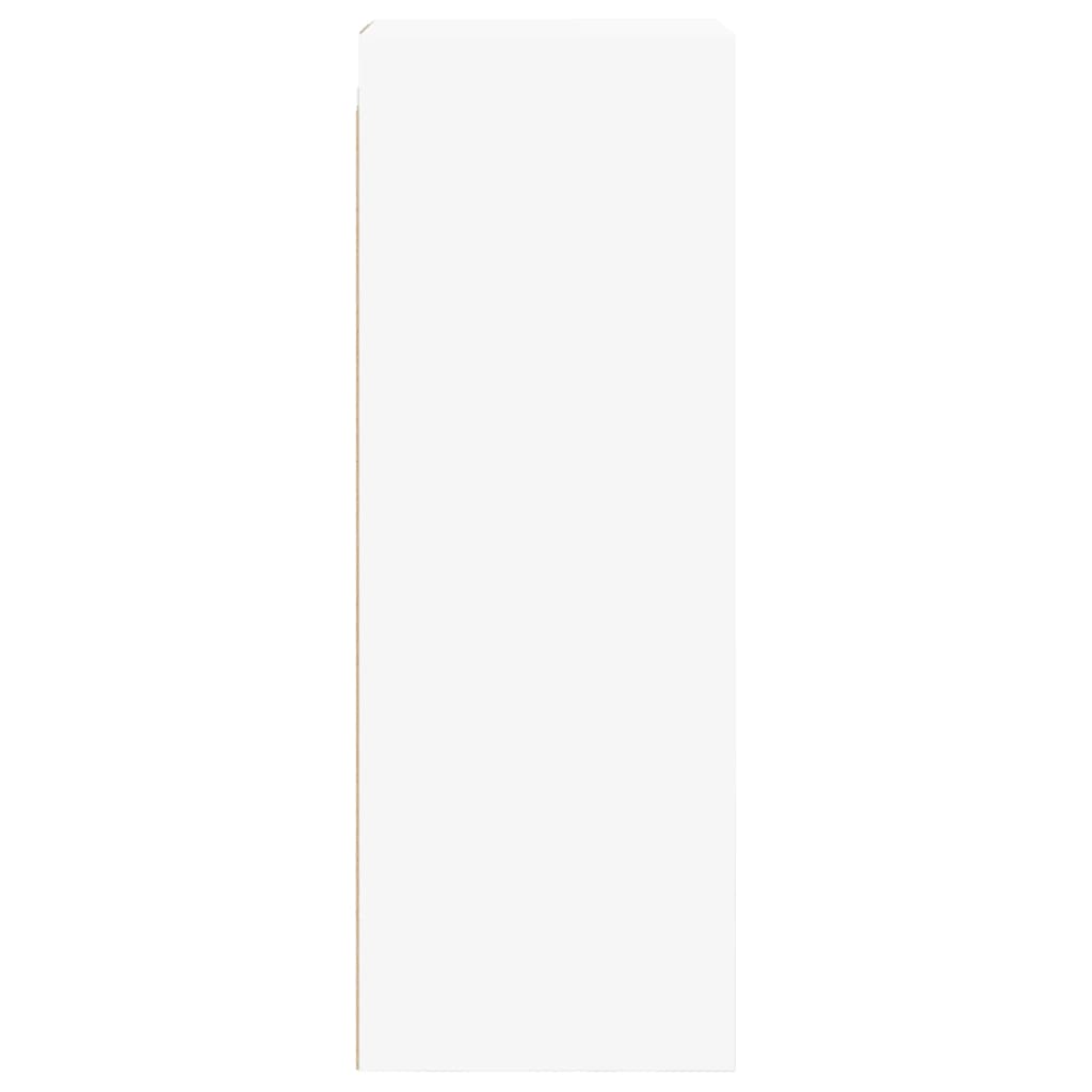 Wandschrank mit Glastüren Weiß 35x37x100 cm