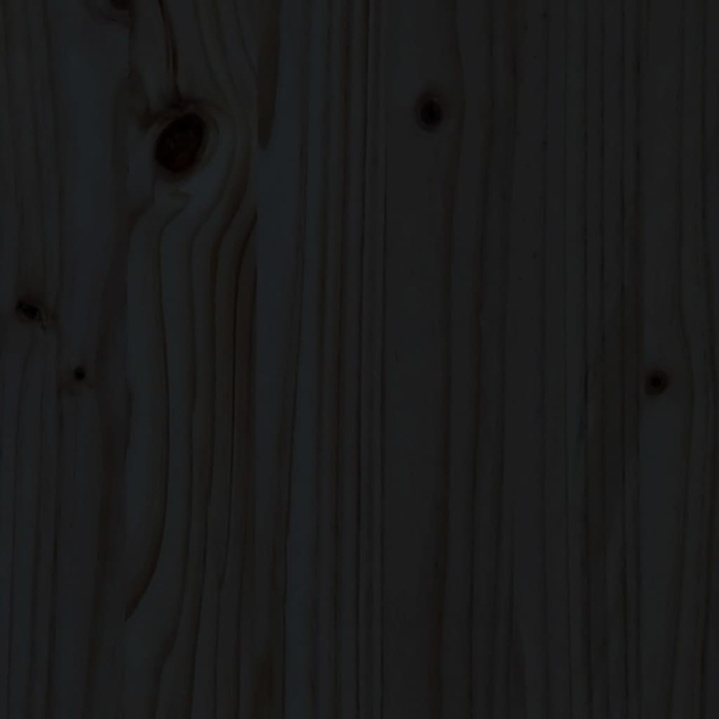 Desk black 140x50x75 cm solid pine wood