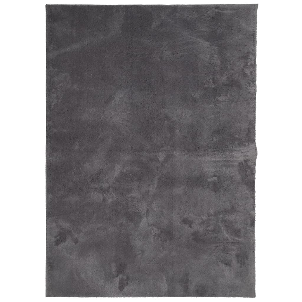 Short pile carpet, soft and washable, anthracite, 200x280 cm