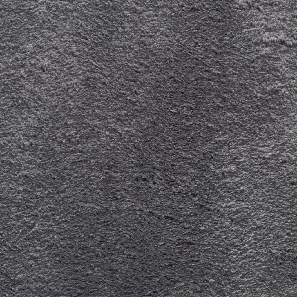 Teppich Kurzflor Weich und Waschbar Anthrazit 200x280 cm