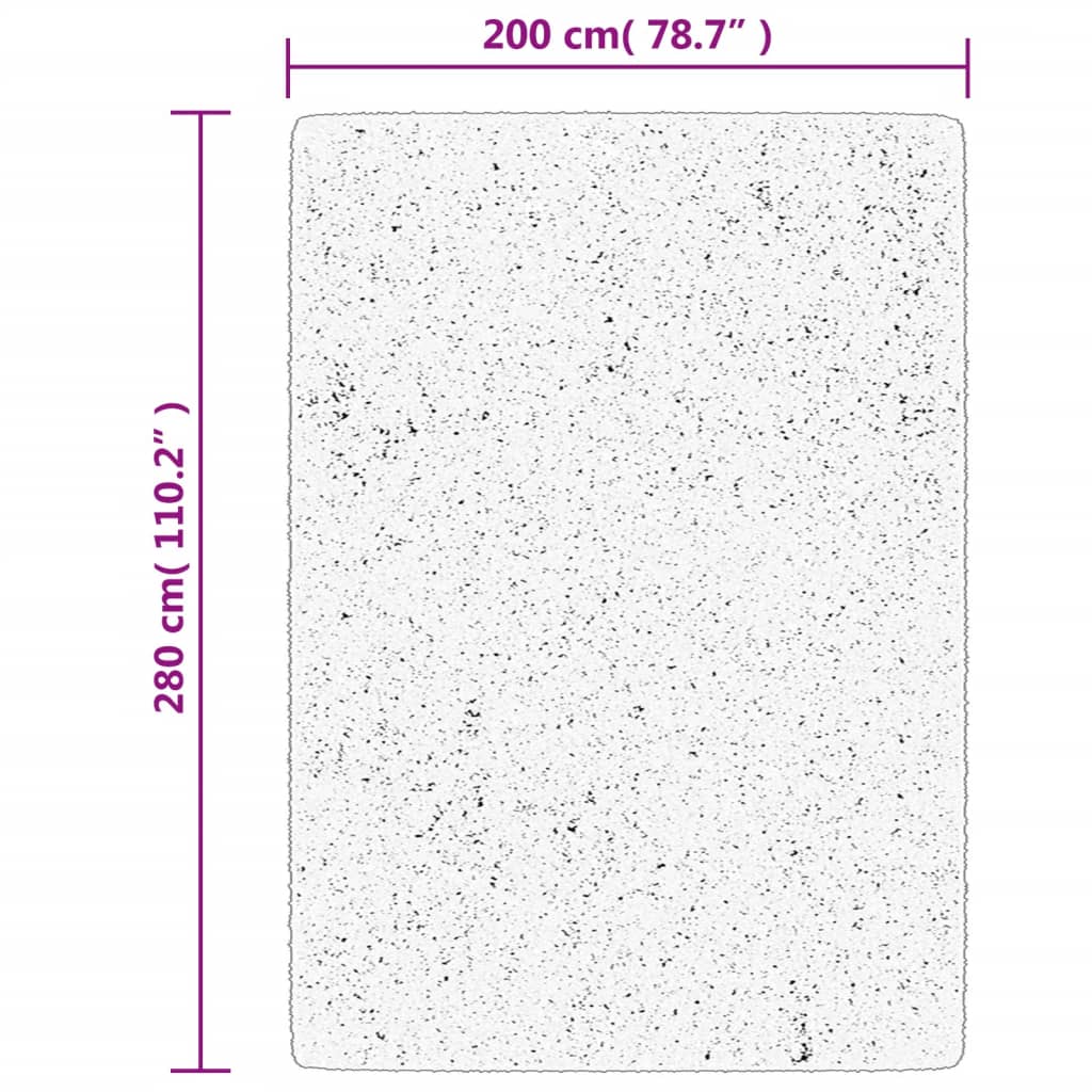 Short pile carpet, soft and washable, anthracite, 200x280 cm