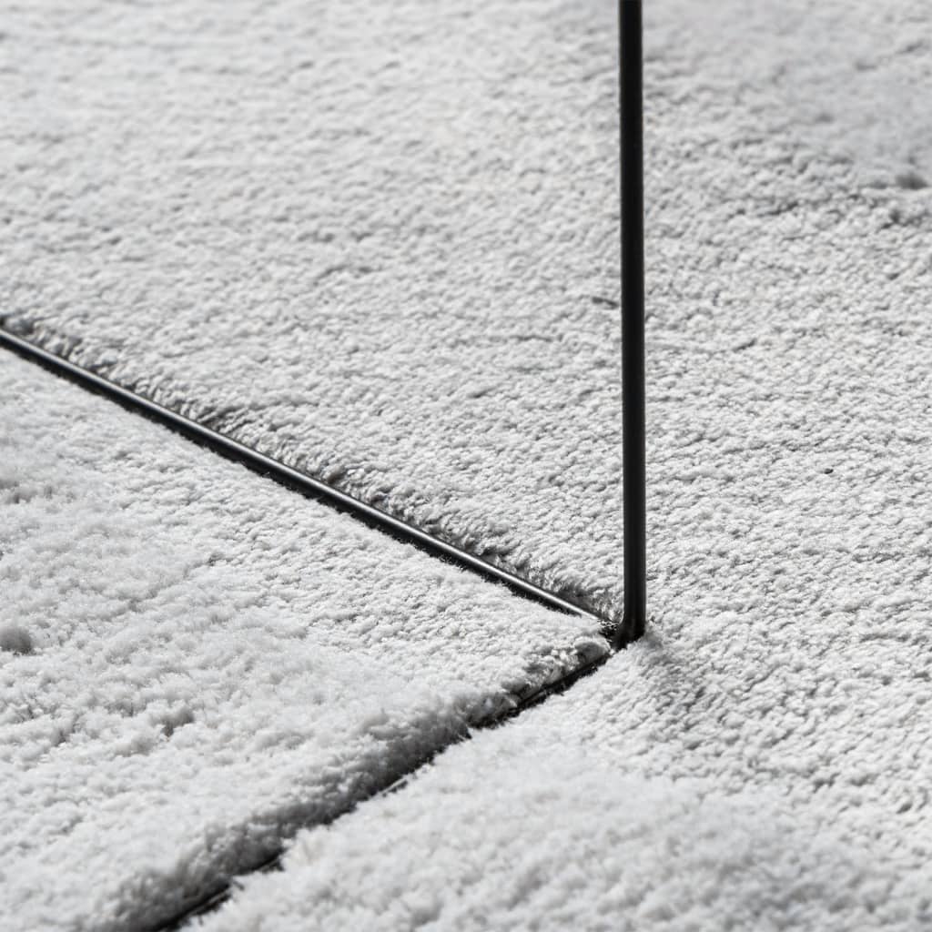 Teppich HUARTE Kurzflor Weich und Waschbar Grau Ø 80 cm