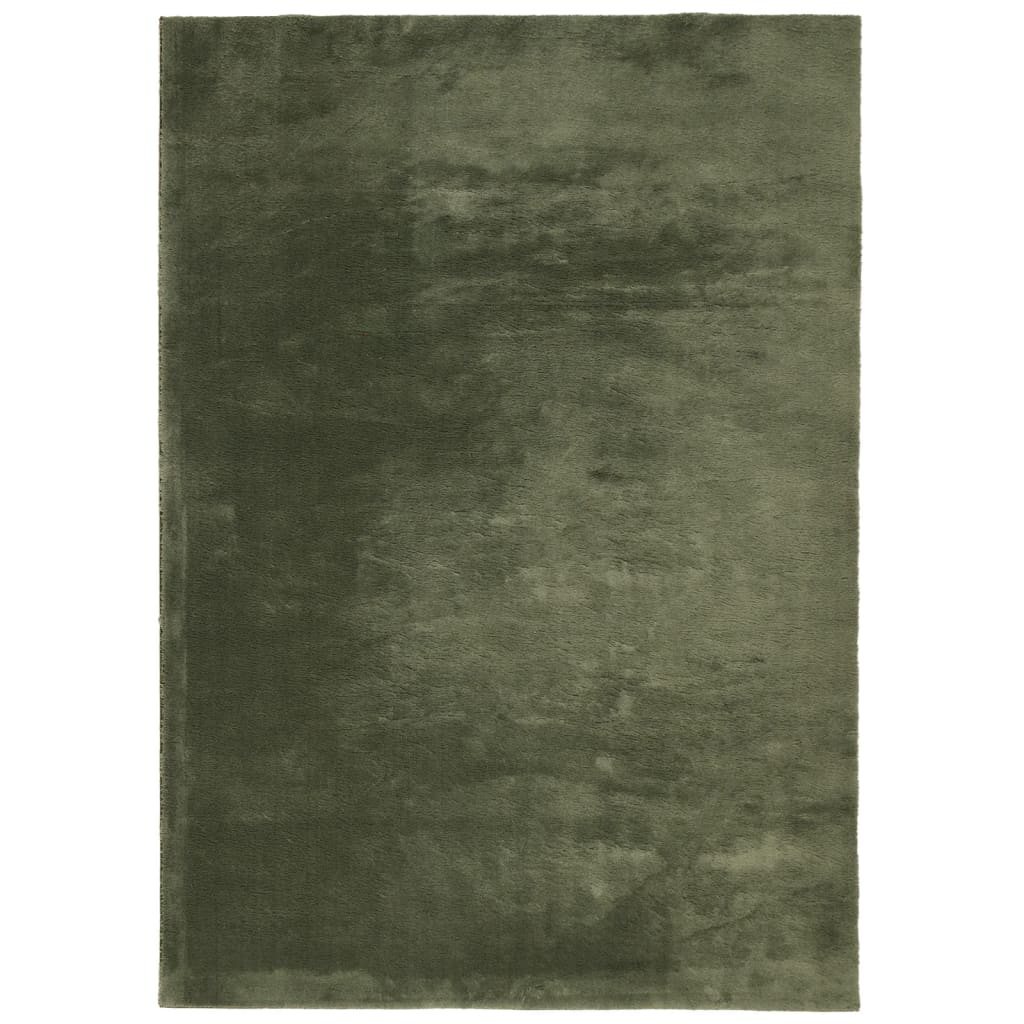 Teppich HUARTE Kurzflor Weich und Waschbar Waldgrün 120x170 cm