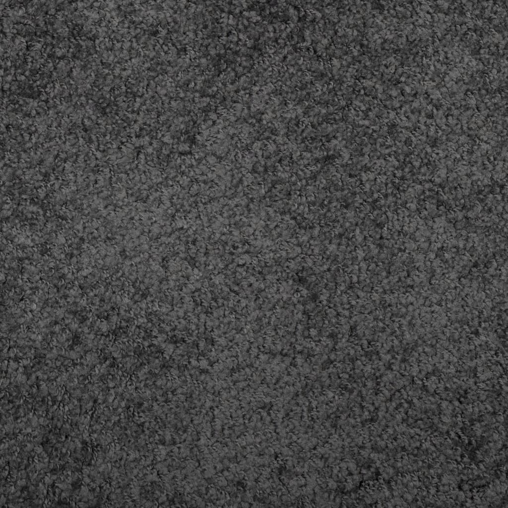 Teppich Shaggy Hochflor Modern Anthrazit 100x200 cm