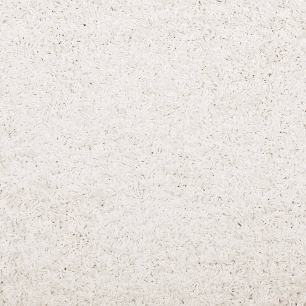 Teppich Shaggy Hochflor Modern Creme 80x150 cm