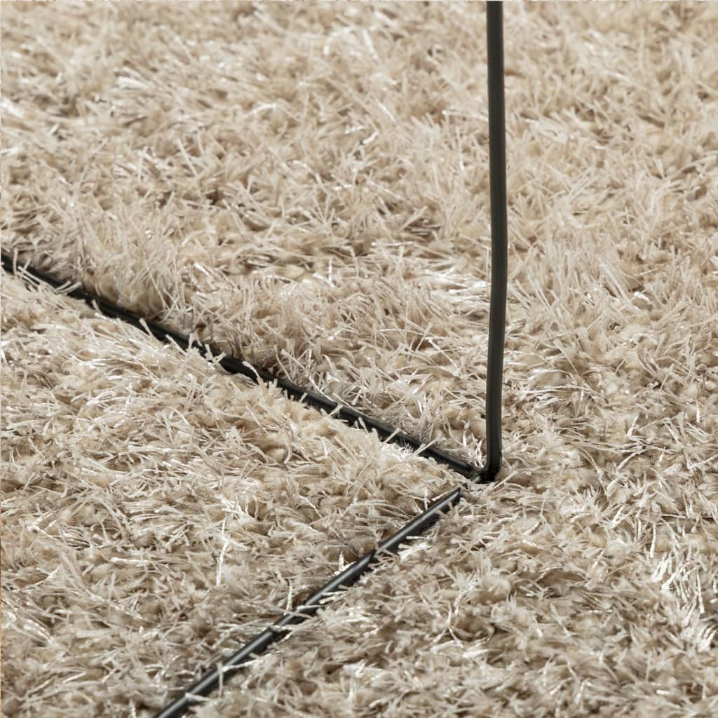 Teppich Hochflor Glänzend Beige 120x170 cm
