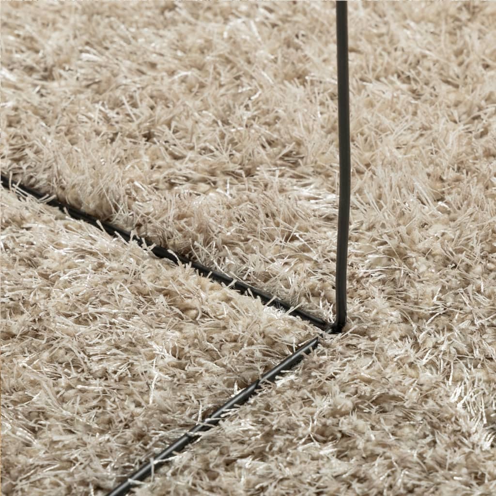 Teppich Hochflor Glänzend Beige 160x230 cm
