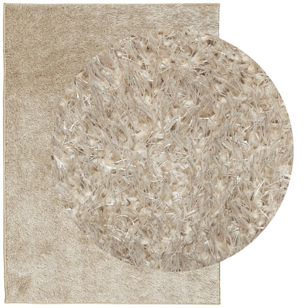 Teppich Hochflor Glänzend Beige 200x280 cm