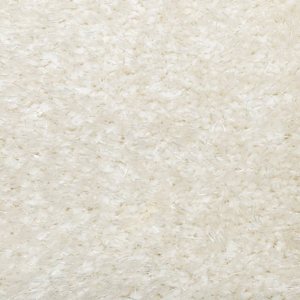 Teppich Hochflor Glänzend Creme 160x230 cm