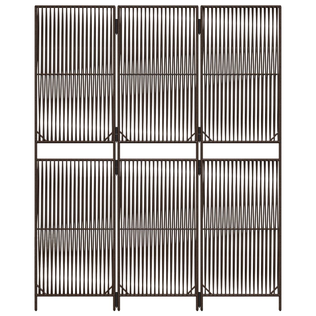 Screen 3 parts Brown poly rattan
