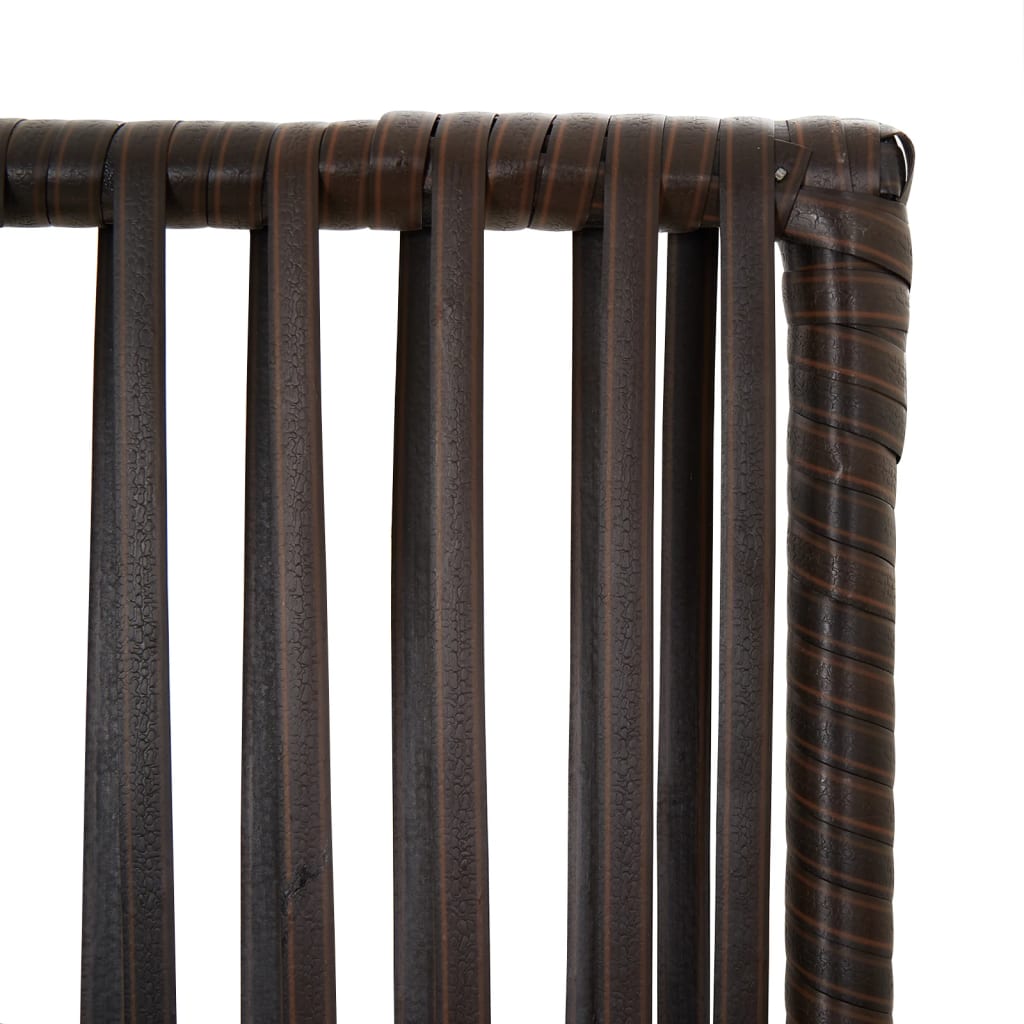 Screen 3 parts Brown poly rattan