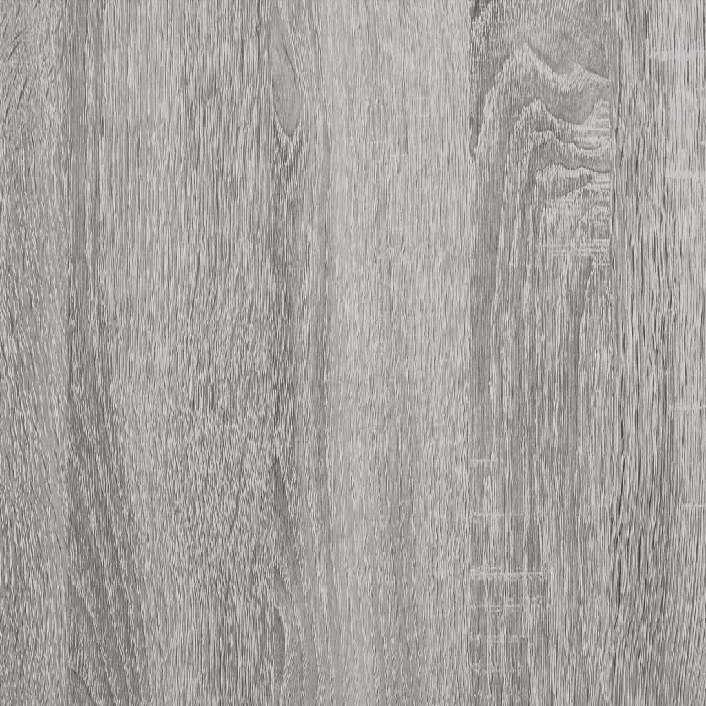 Bäckerregal mit Haken 4 Böden Grau Sonoma Holzwerkstoff