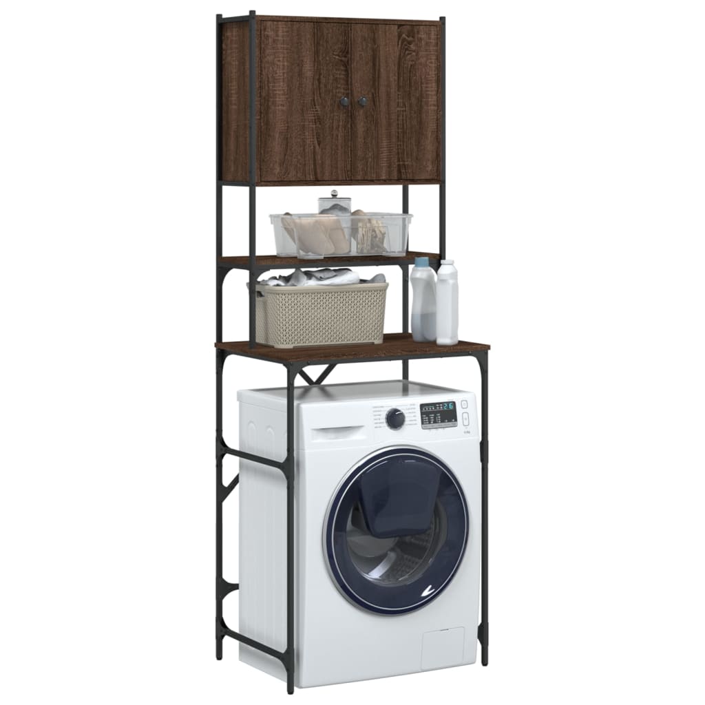 Washing machine cabinet brown oak look 67x48x194 cm