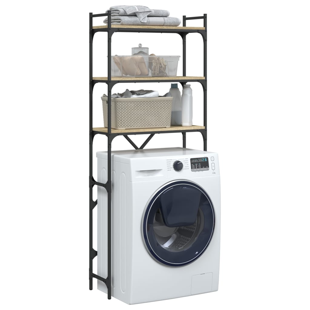 Washing machine shelf Sonoma oak 67x25x163 cm wood material