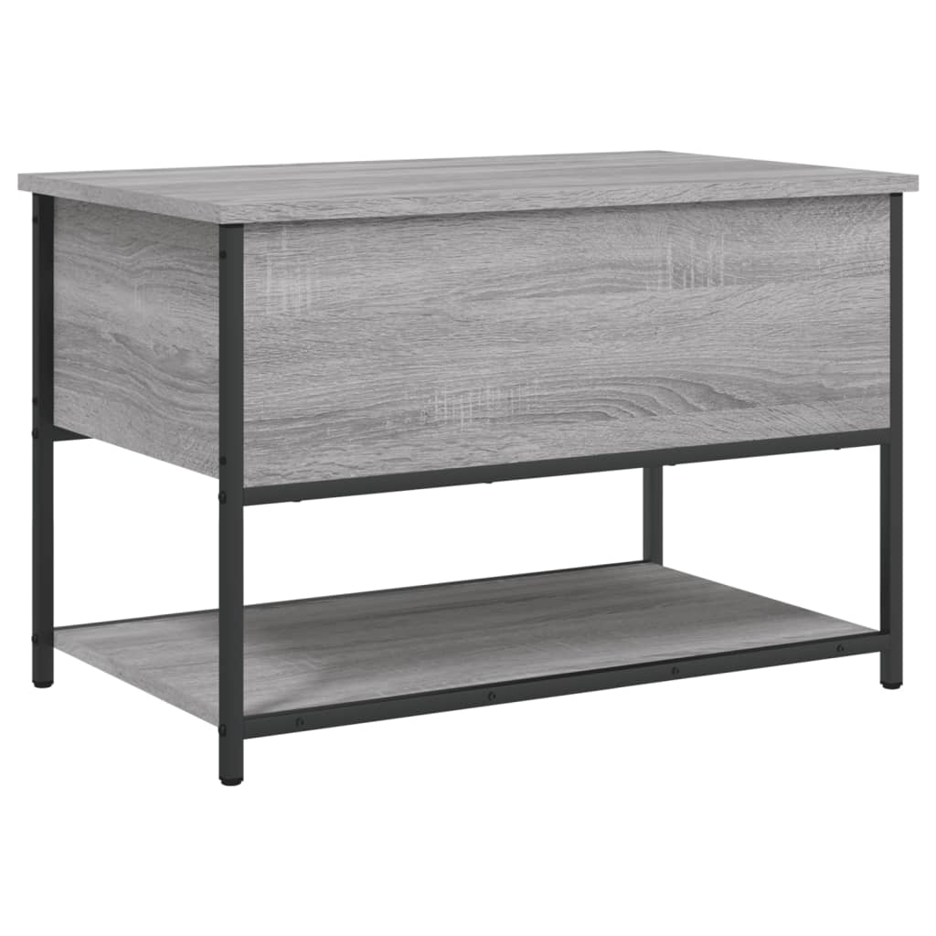Bench with storage space Gray Sonoma 70x42.5x47 cm wood material