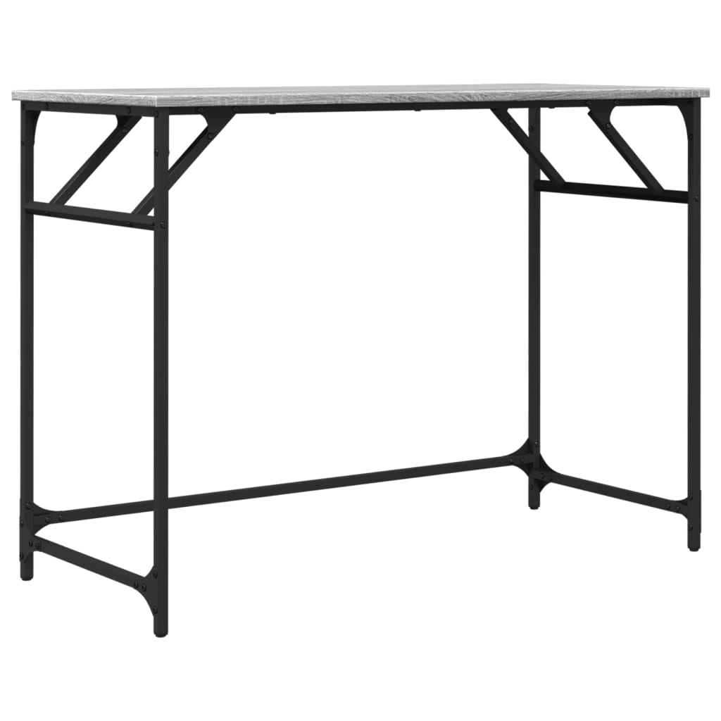 Schreibtisch Grau Sonoma 100x45x76 cm Holzwerkstoff und Stahl