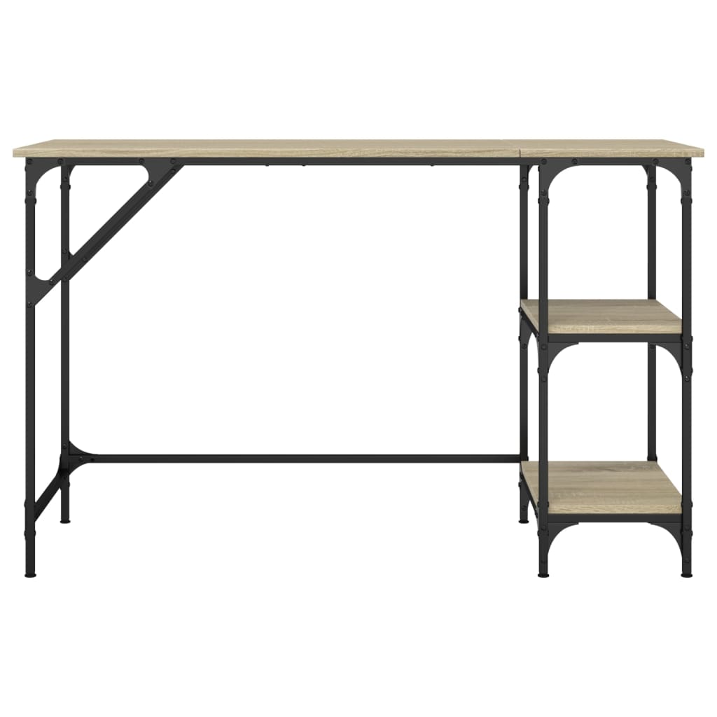Schreibtisch Sonoma-Eiche 120x50x75 cm Metall Holzwerkstoff