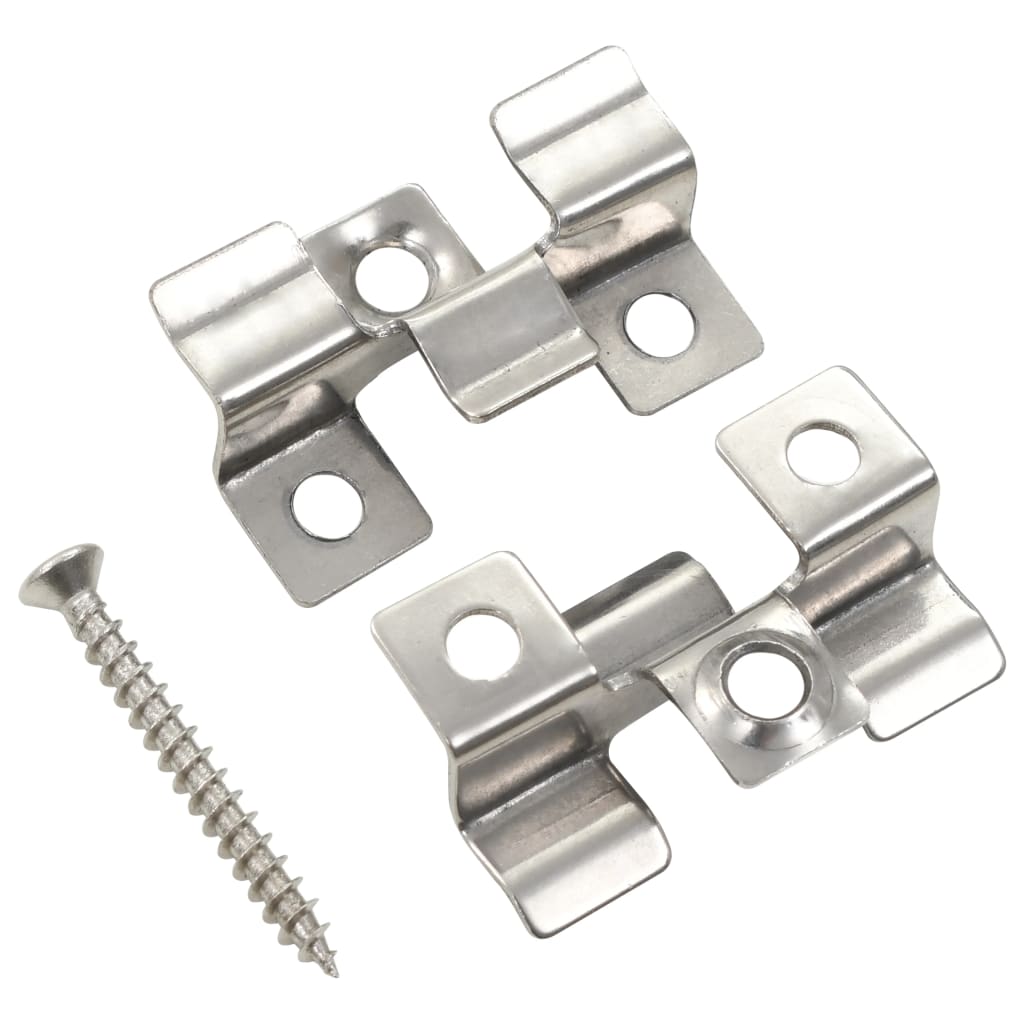 100 Stk. Deckclips mit 200 Schrauben Edelstahl